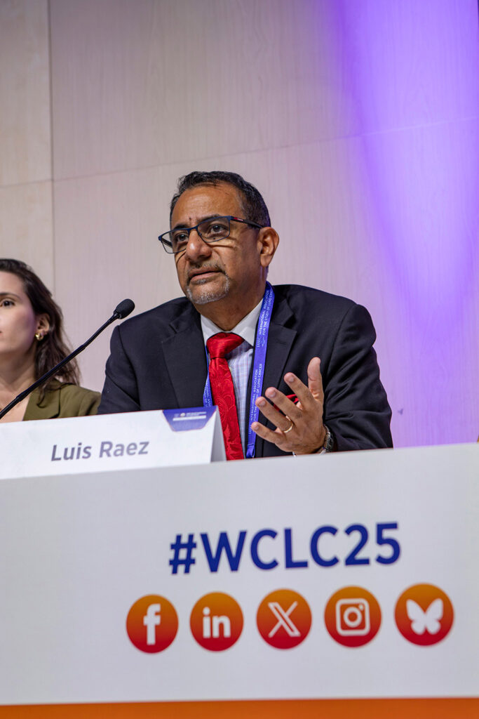 Fotografía de ponencia en el Congreso Mundial de Cáncer de Pulmón 2025 (WCLC2025) en Barcelona, realizada por NUA Estudio.